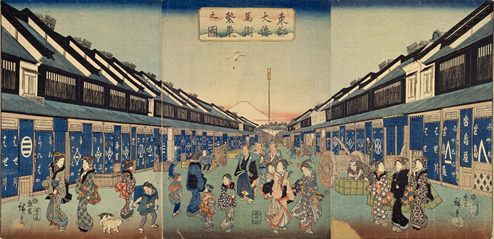 Tohto Daidenma-gai Prosperity
              Map Hiroshige Utagawa 14th year of Tenpo (1843) -4th year of Koka (1847) Collection of the National Diet Library